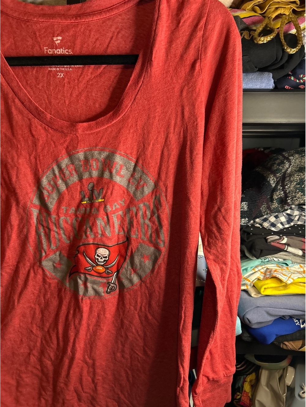 Fanatics Tampa Bay Buccaneers Super Bowl LV Long Sleeve Shirt 2X